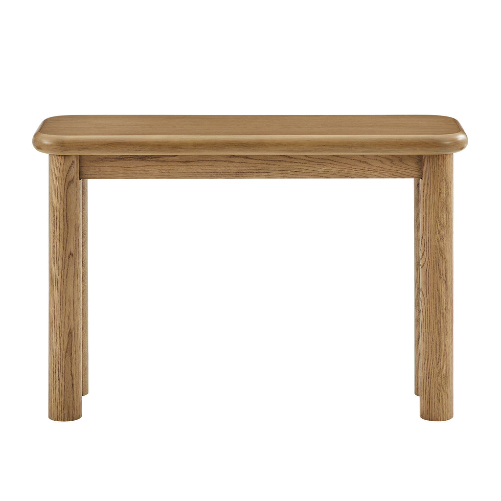 Alvia Oak Wood Console Table - Weathered Oak