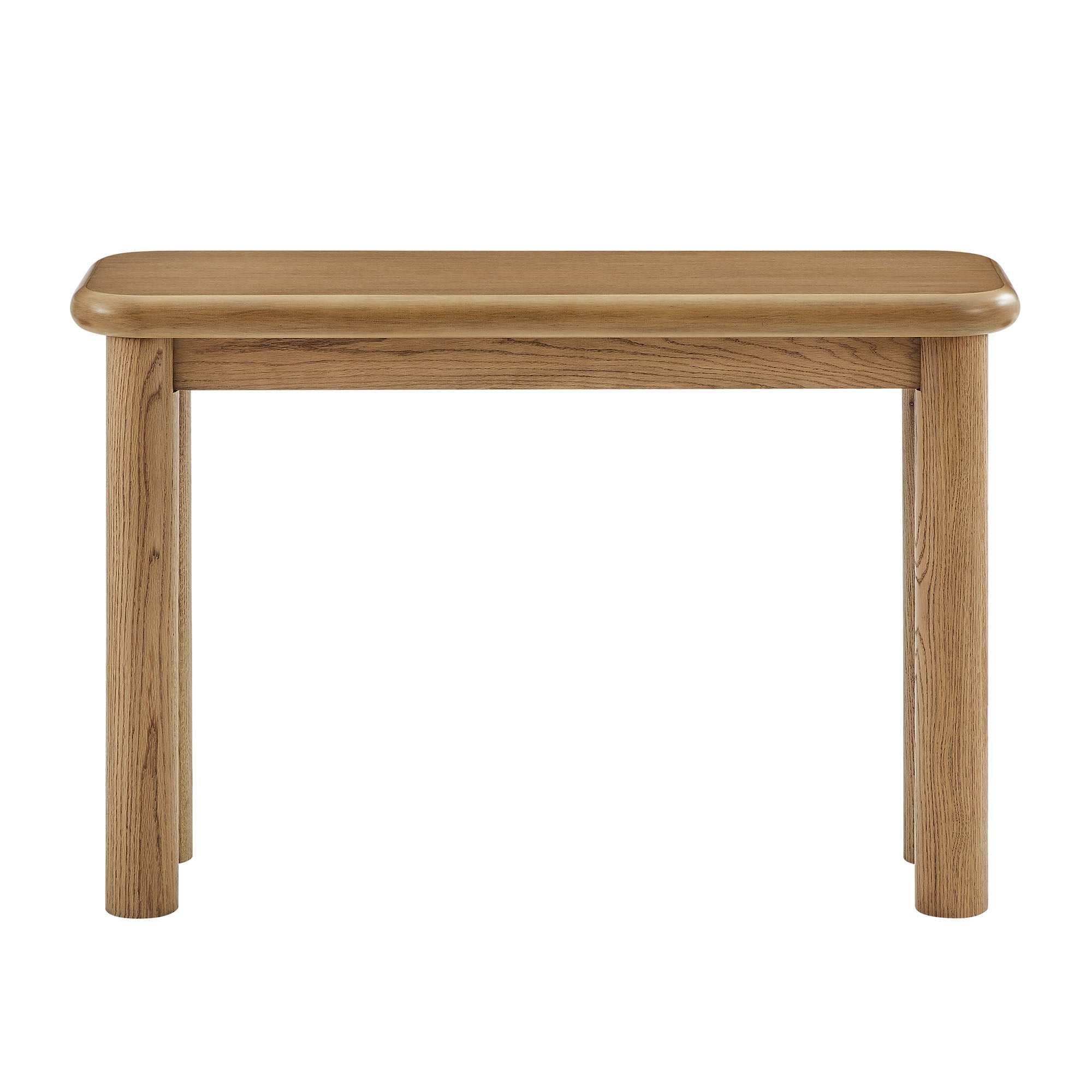 Alvia Oak Wood Console Table - Weathered Oak