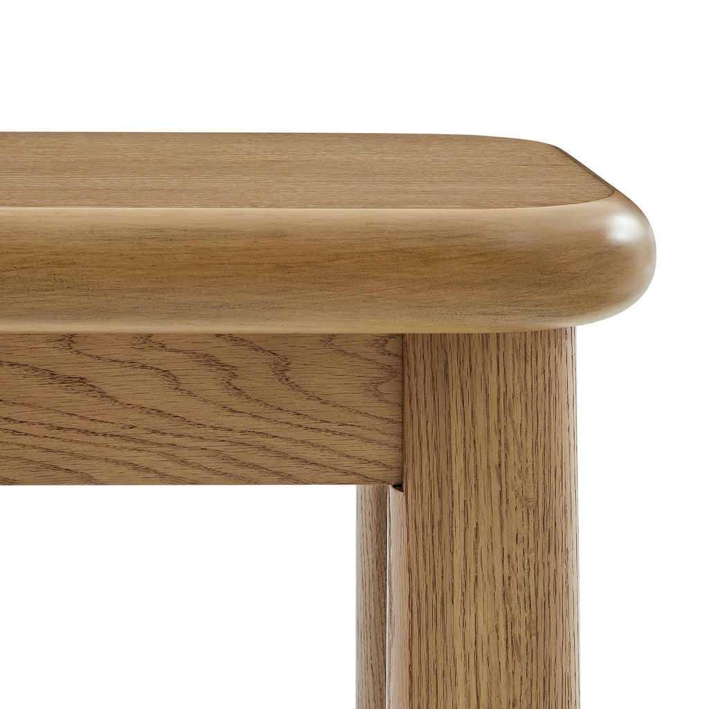 Alvia Oak Wood Console Table - Weathered Oak