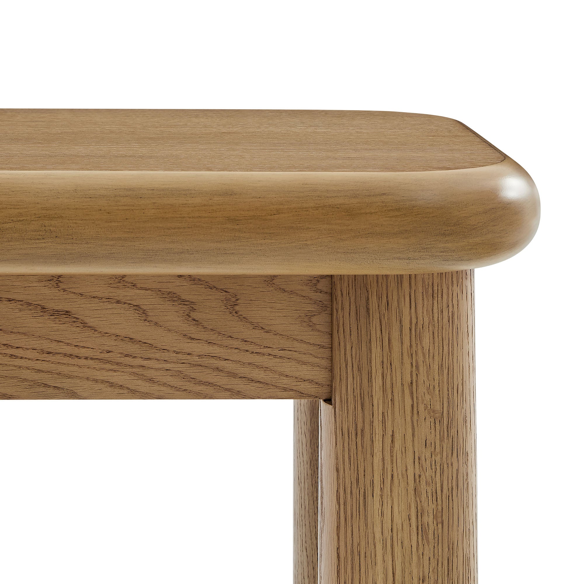 Alvia Oak Wood Console Table - Weathered Oak