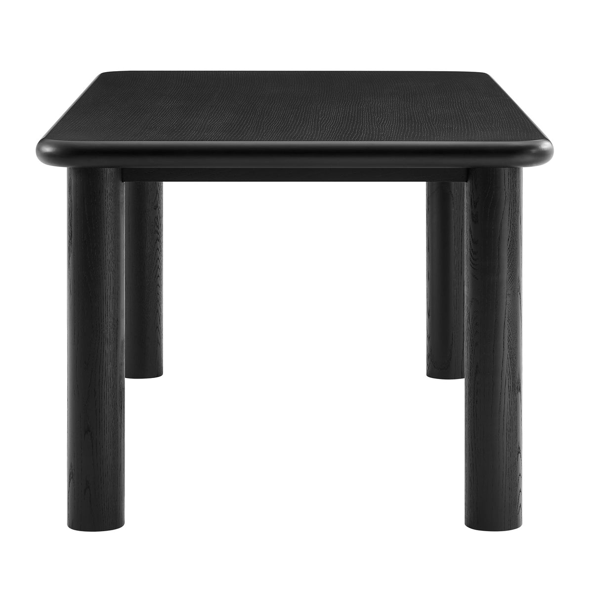 Alvia 72" Rectangular Oak Wood Dining Table - Black