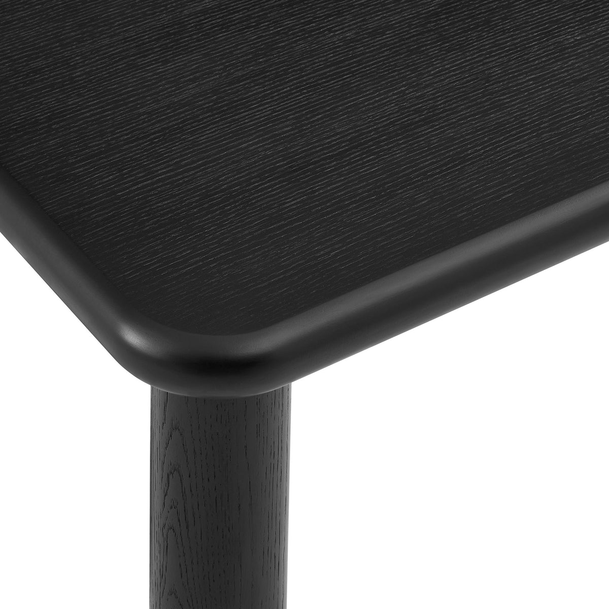 Alvia 72" Rectangular Oak Wood Dining Table - Black