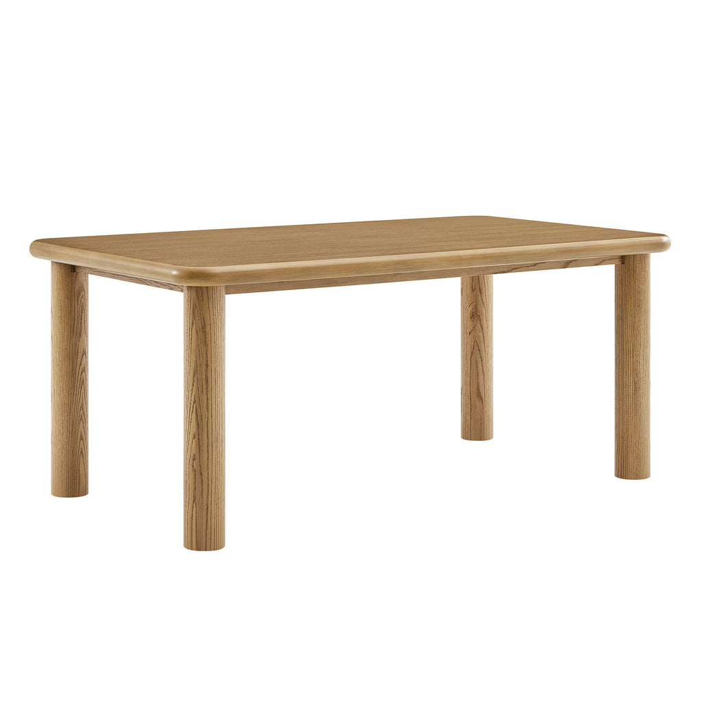 Alvia 72" Rectangular Oak Wood Dining Table - Weathered Oak