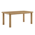 Alvia 72" Rectangular Oak Wood Dining Table - Weathered Oak