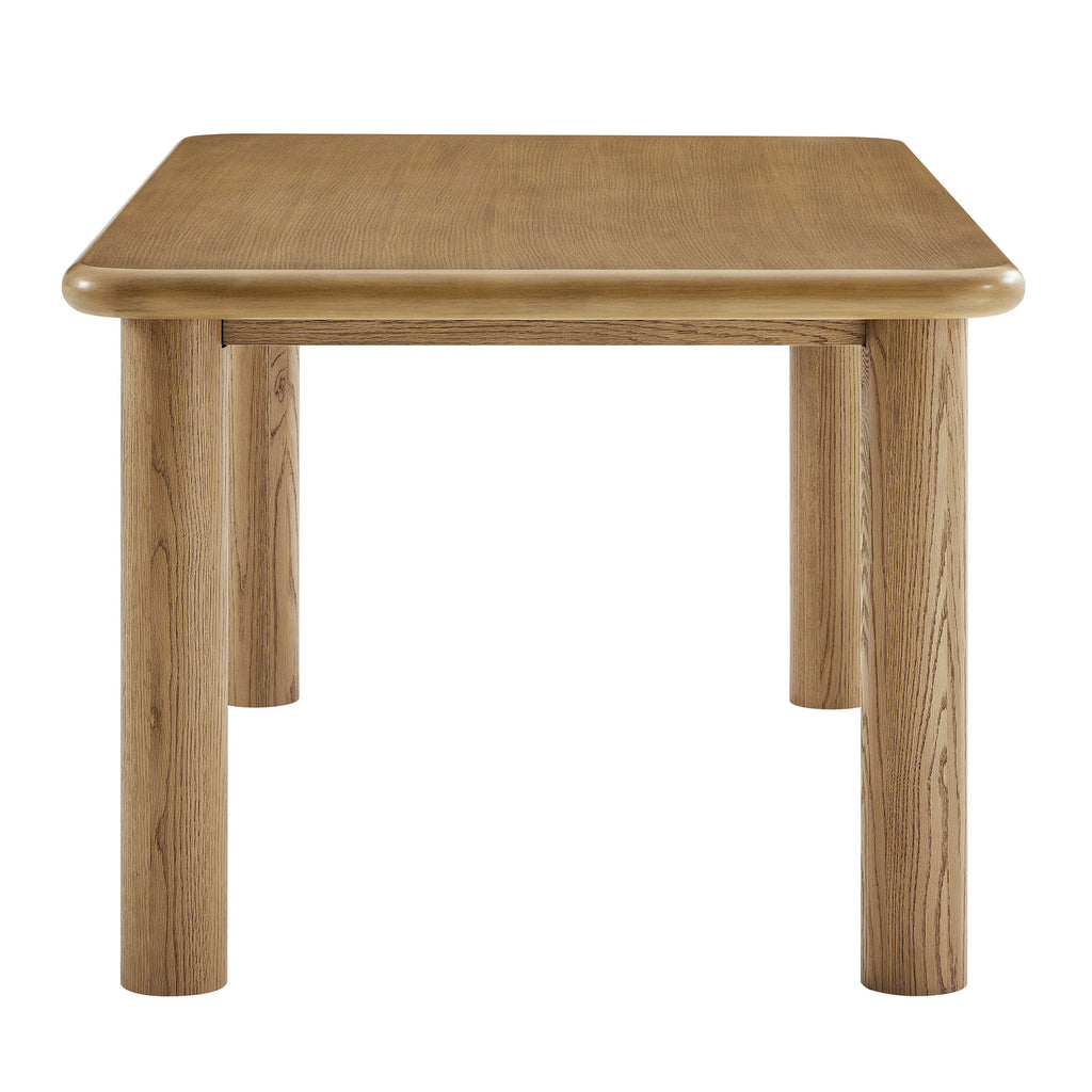 Alvia 72" Rectangular Oak Wood Dining Table - Weathered Oak