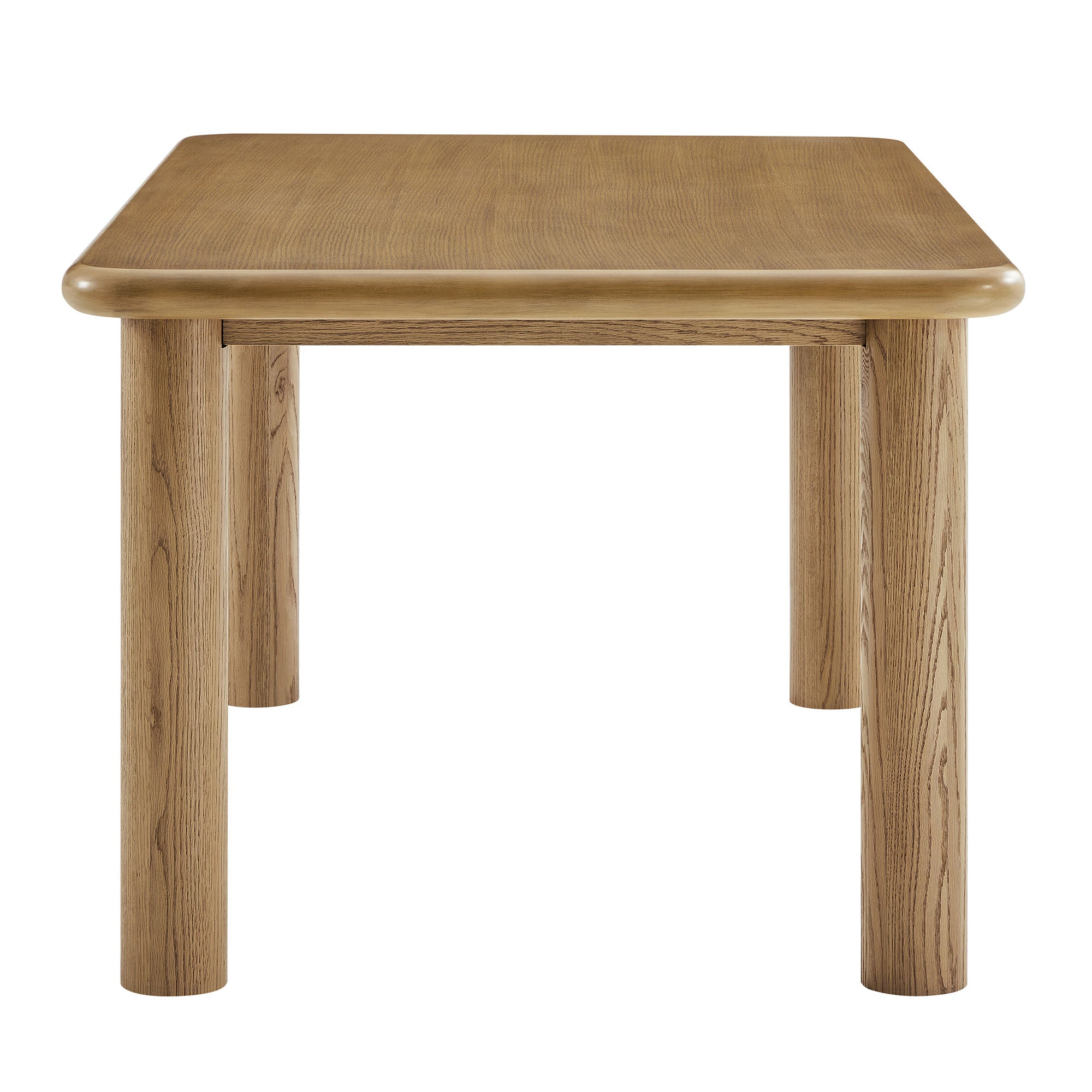 Alvia 72" Rectangular Oak Wood Dining Table - Weathered Oak