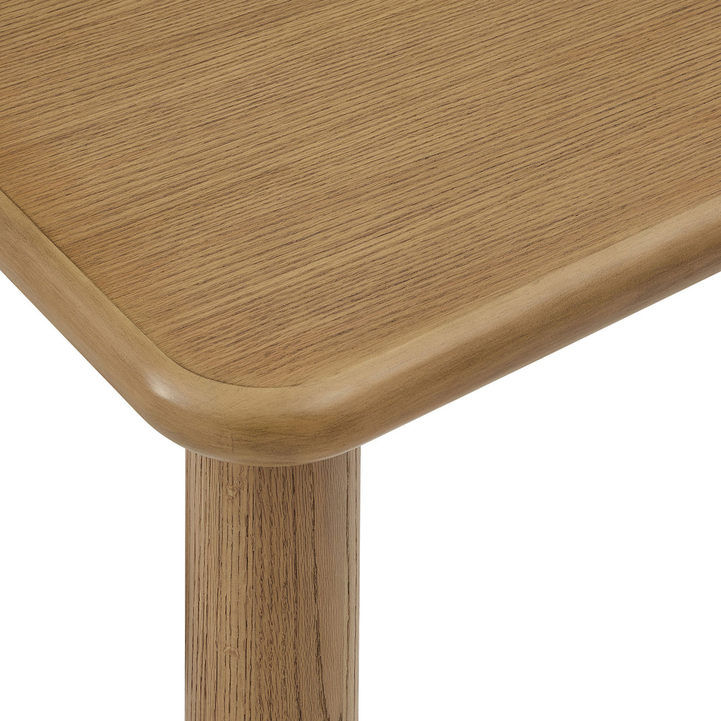 Alvia 72" Rectangular Oak Wood Dining Table - Weathered Oak