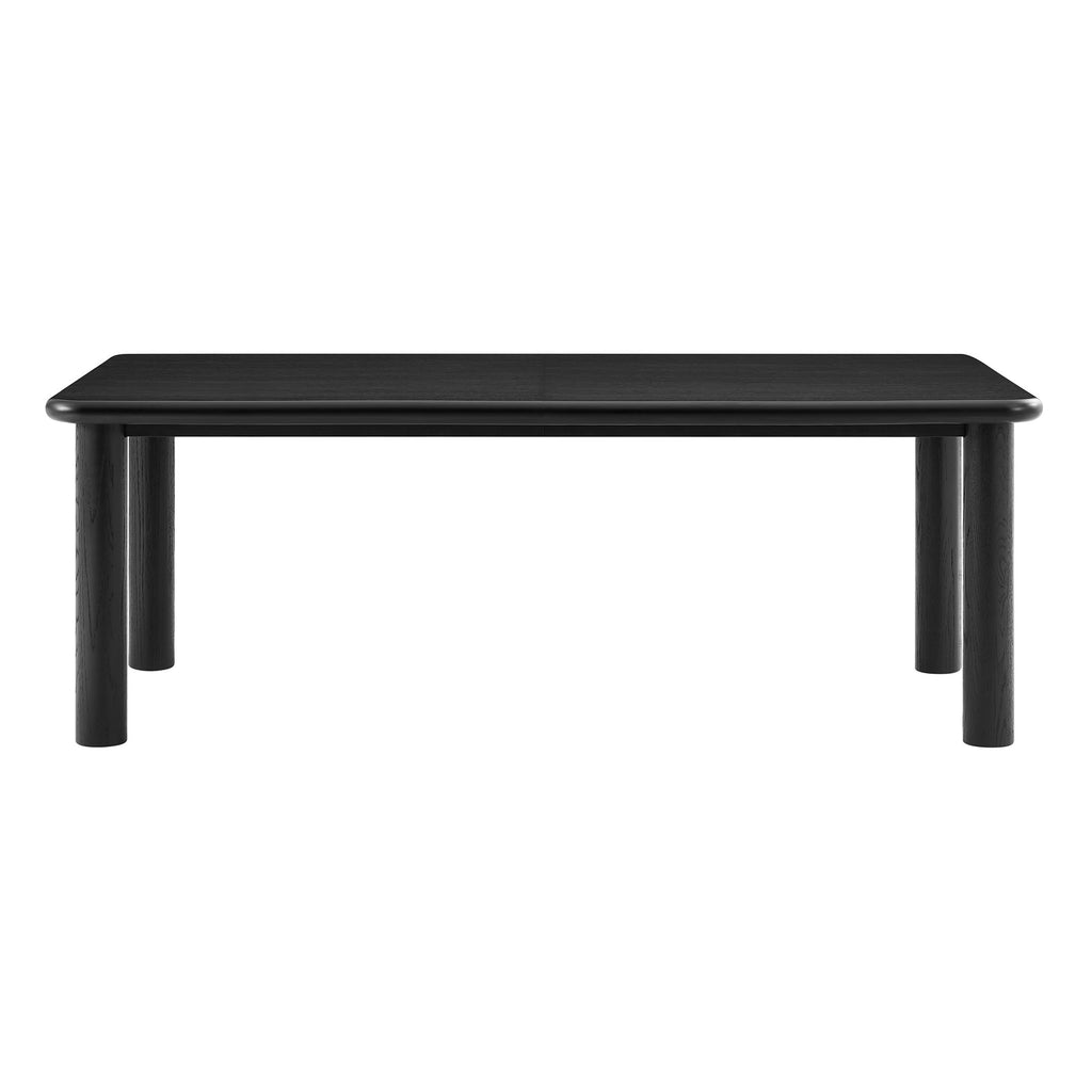 Alvia 86"-105" Extendable Rectangular Oak Wood Dining Table - Black
