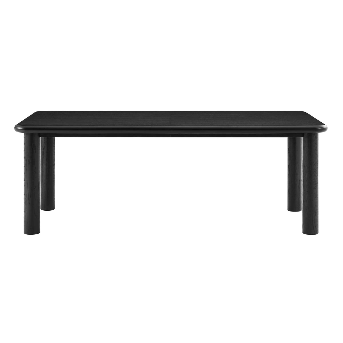 Alvia 86"-105" Extendable Rectangular Oak Wood Dining Table - Black