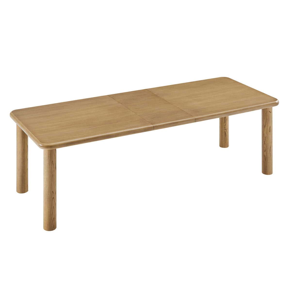 Alvia 86"-105" Extendable Rectangular Oak Wood Dining Table - Weathered Oak