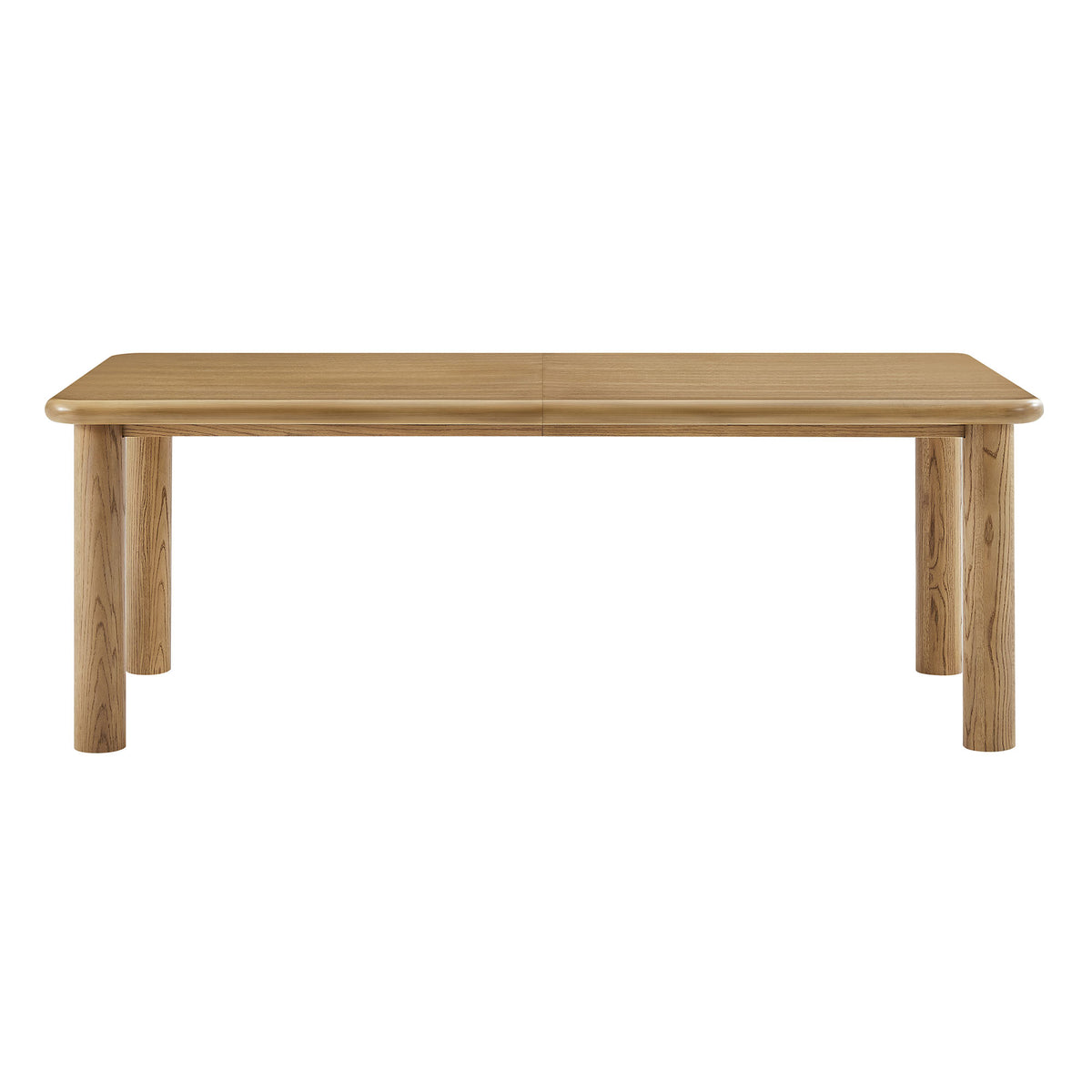 Alvia 86"-105" Extendable Rectangular Oak Wood Dining Table - Weathered Oak