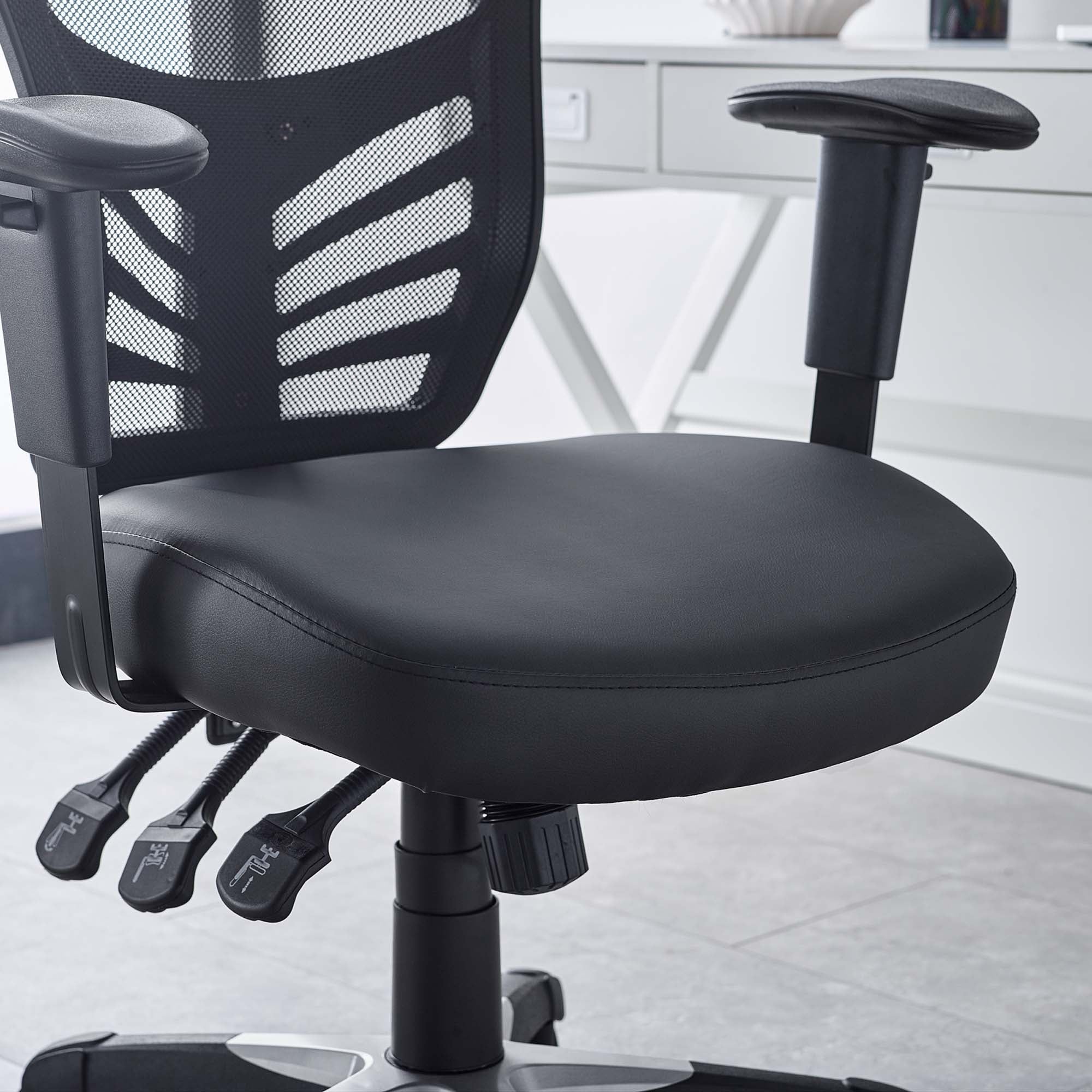Articulate Vinyl Office Chair - Black
