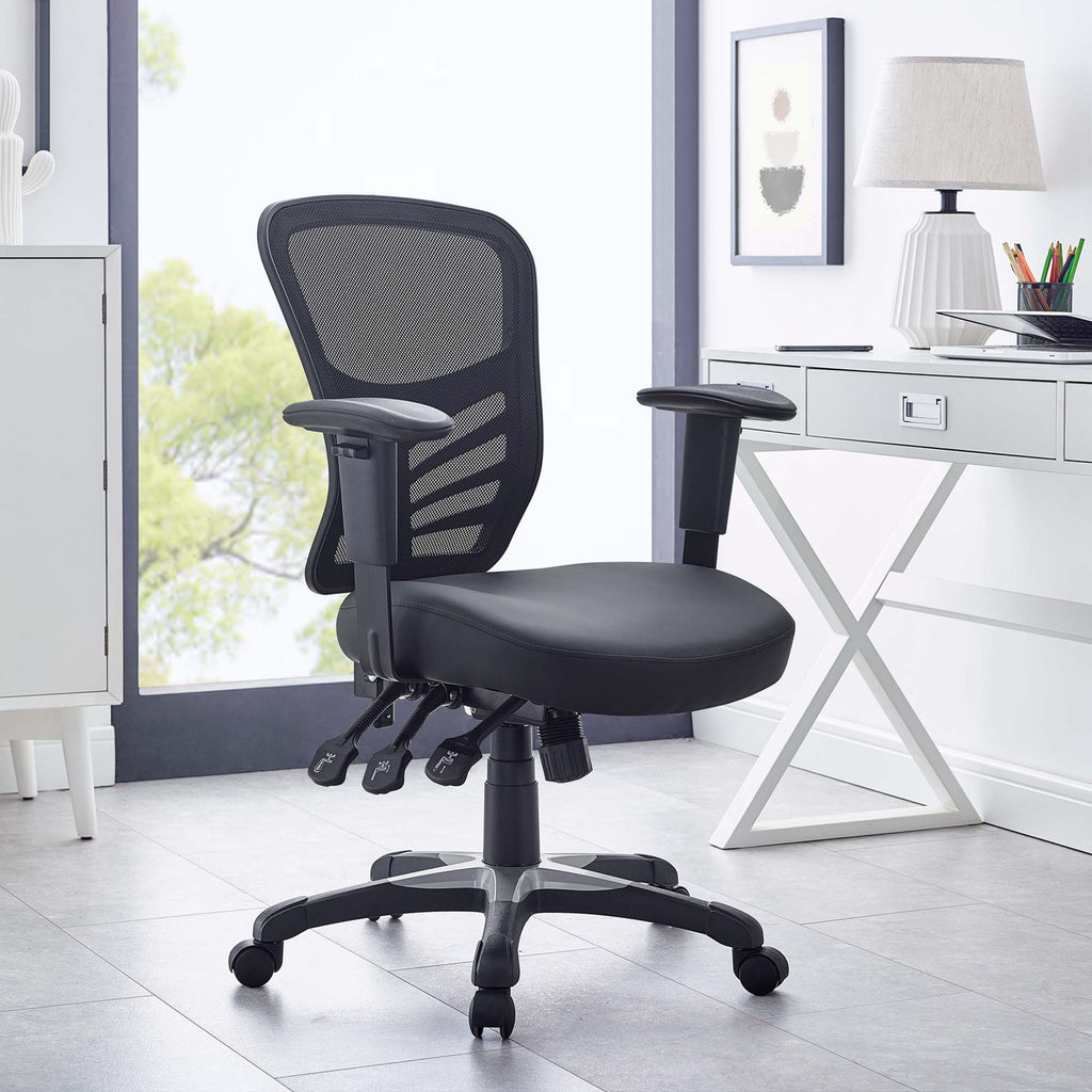Articulate Vinyl Office Chair - Black