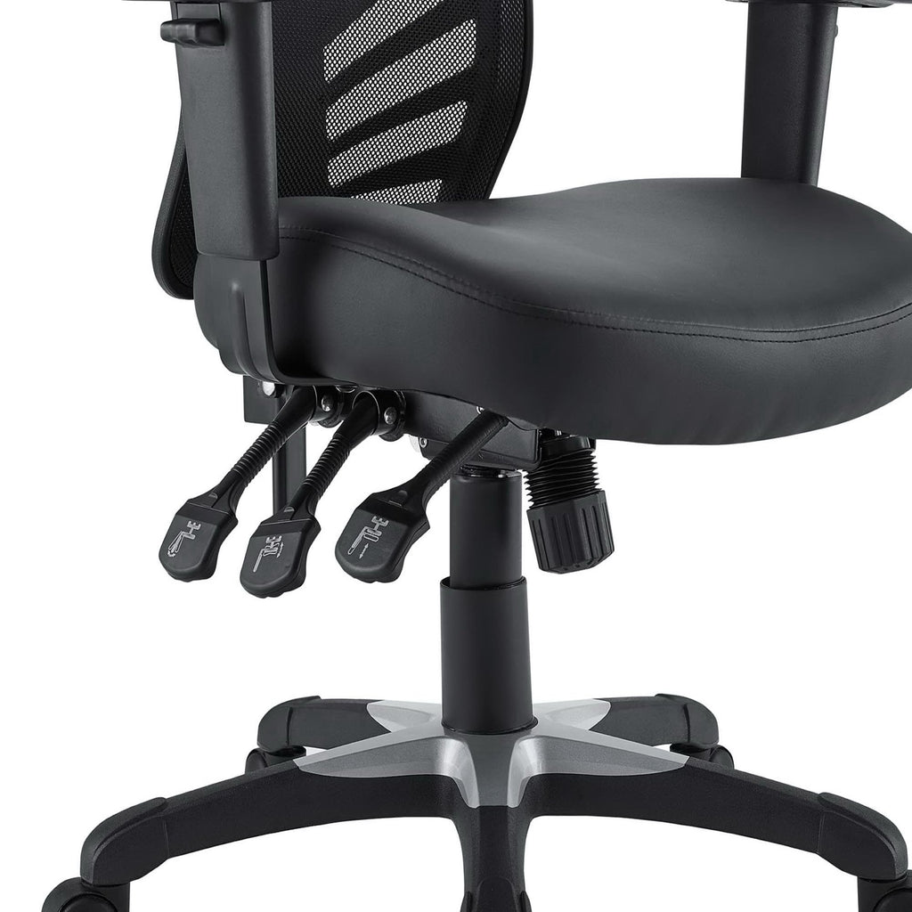 Articulate Vinyl Office Chair - Black