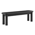 Alvia 58" Oak Wood Bench - Black