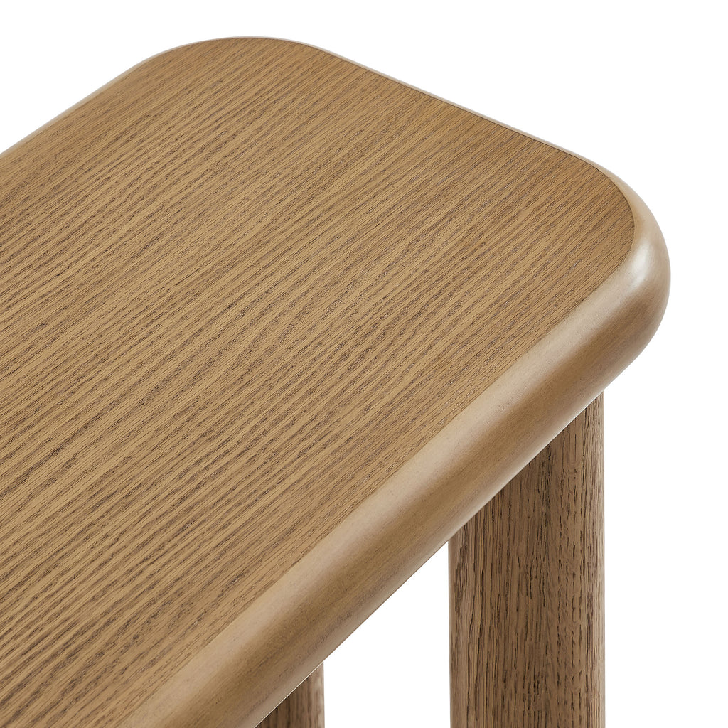 Alvia 58" Oak Wood Bench - Weathered Oak