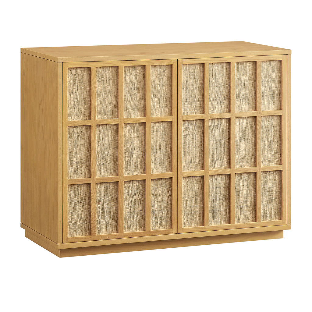 Aiko 39 Inch Japandi Accent Cabinet - Light Oak