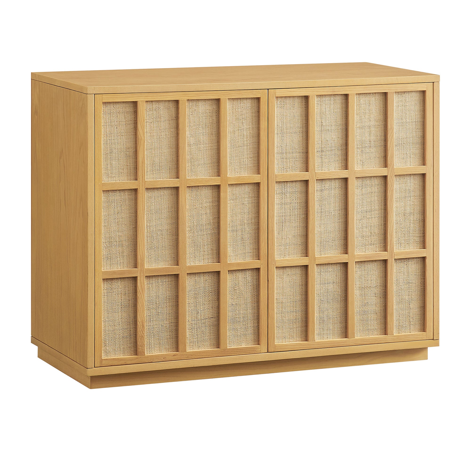 Aiko 39 Inch Japandi Accent Cabinet - Light Oak