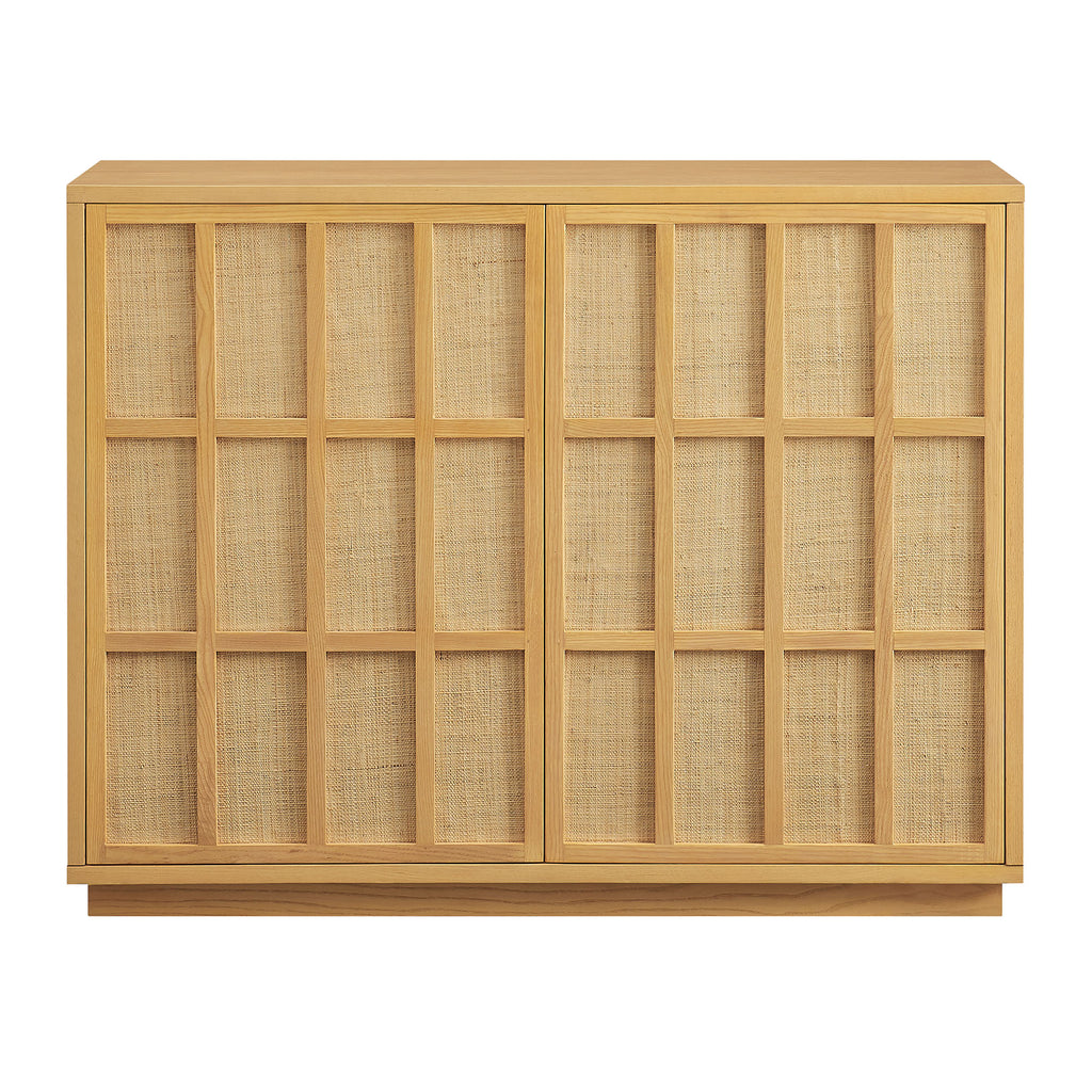 Aiko 39 Inch Japandi Accent Cabinet - Light Oak