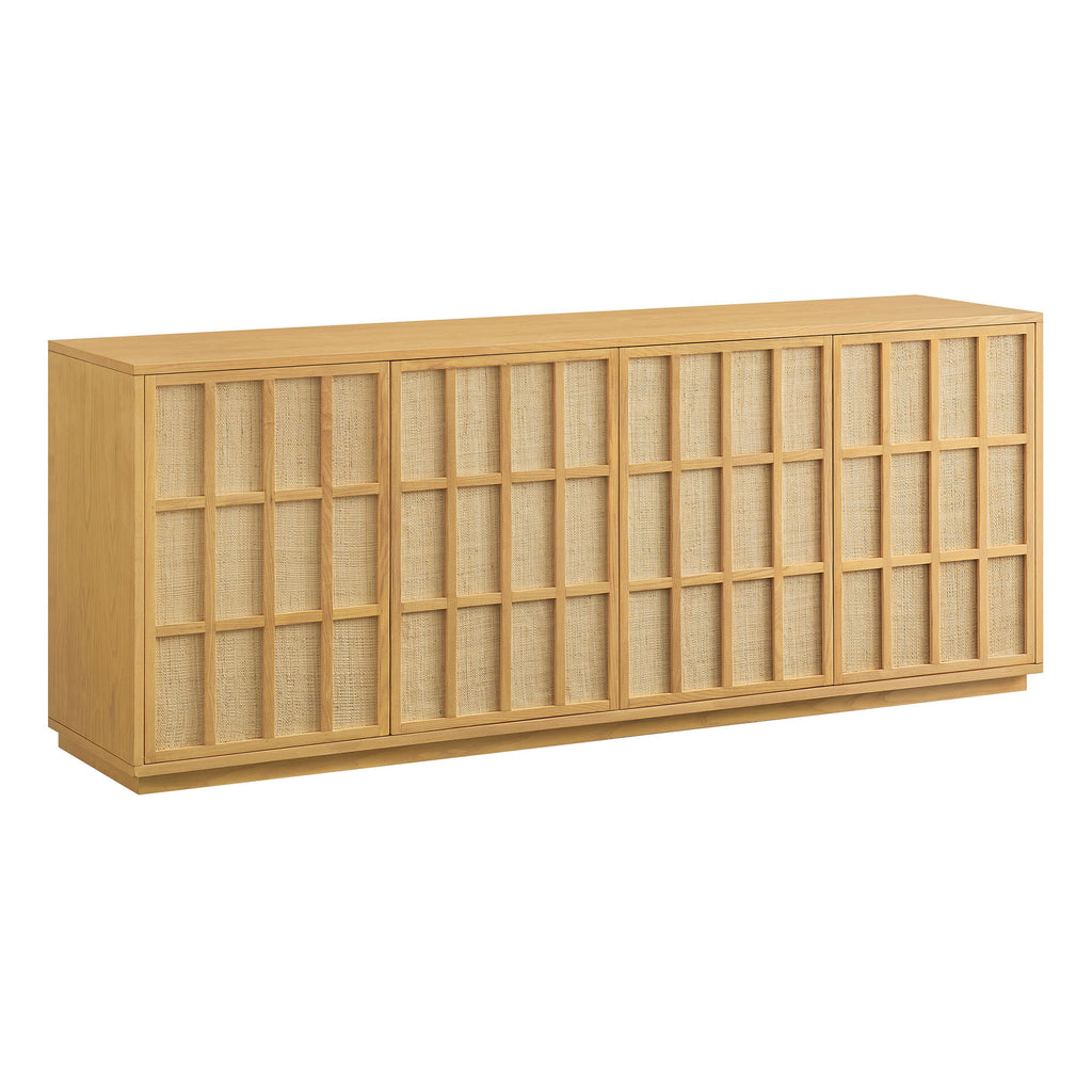 Aiko 76 Inch Japandi Sideboard - Light Oak