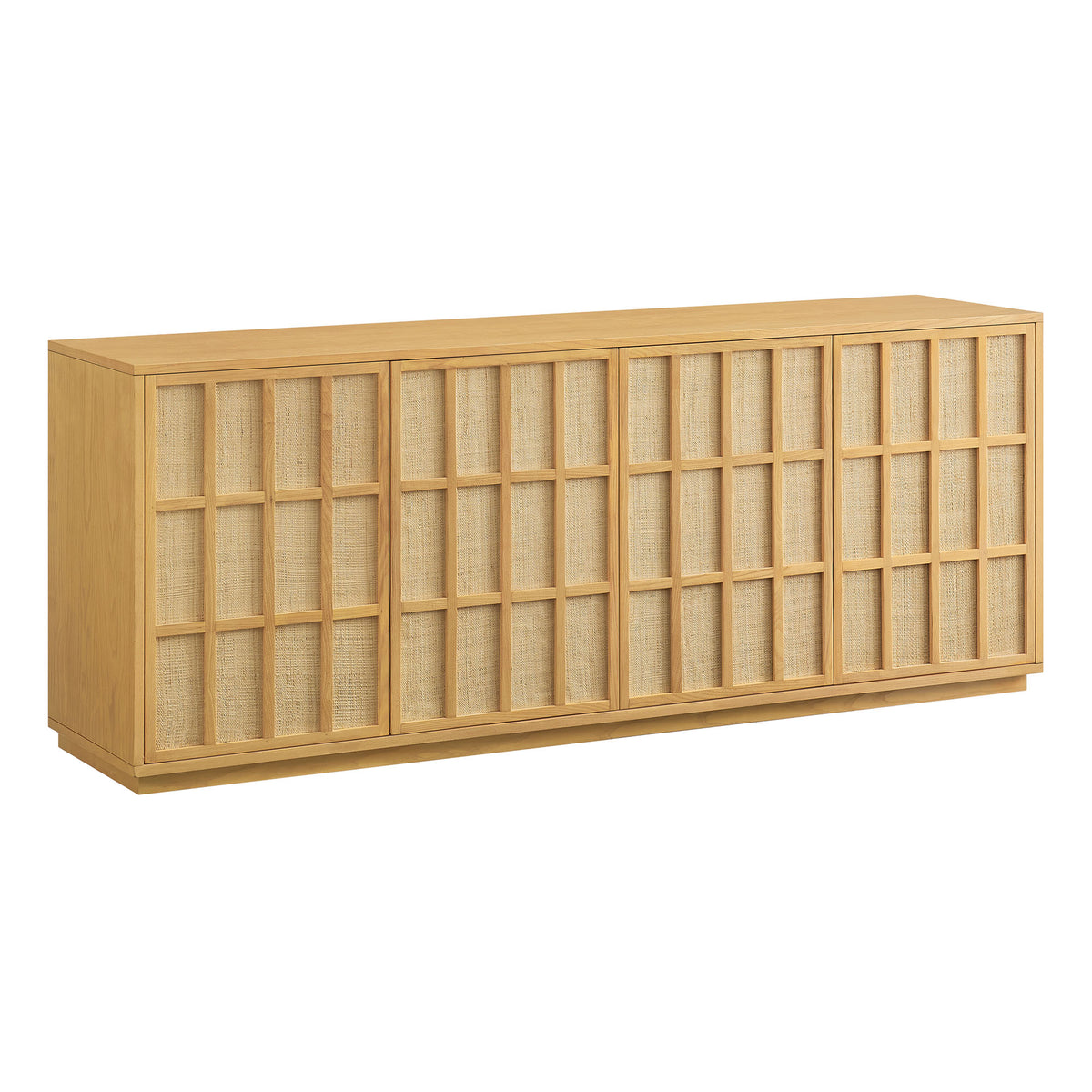Aiko 76 Inch Japandi Sideboard - Light Oak