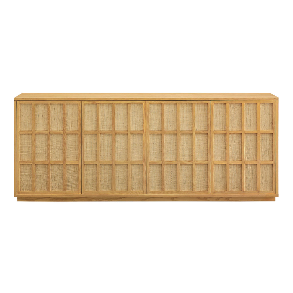 Aiko 76 Inch Japandi Sideboard - Light Oak