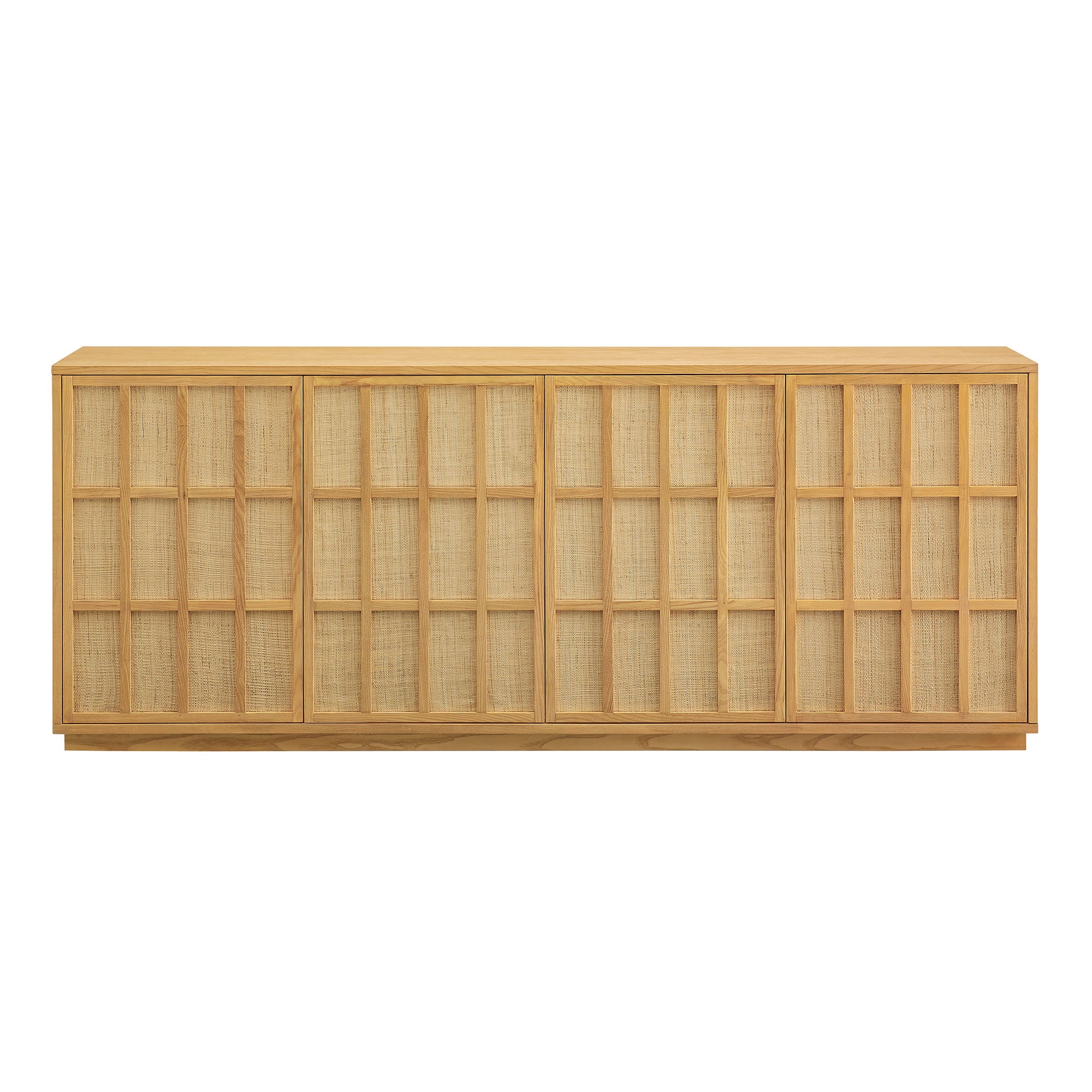 Aiko 76 Inch Japandi Sideboard - Light Oak