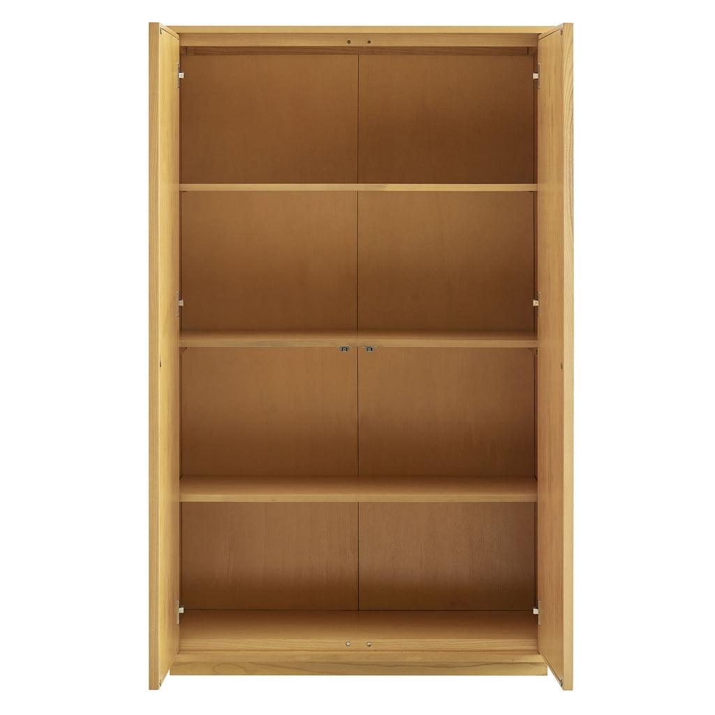 Aiko 64 Inch Tall Japandi Storage Cabinet - Light Oak