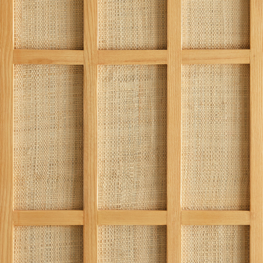 Aiko 64 Inch Tall Japandi Storage Cabinet - Light Oak