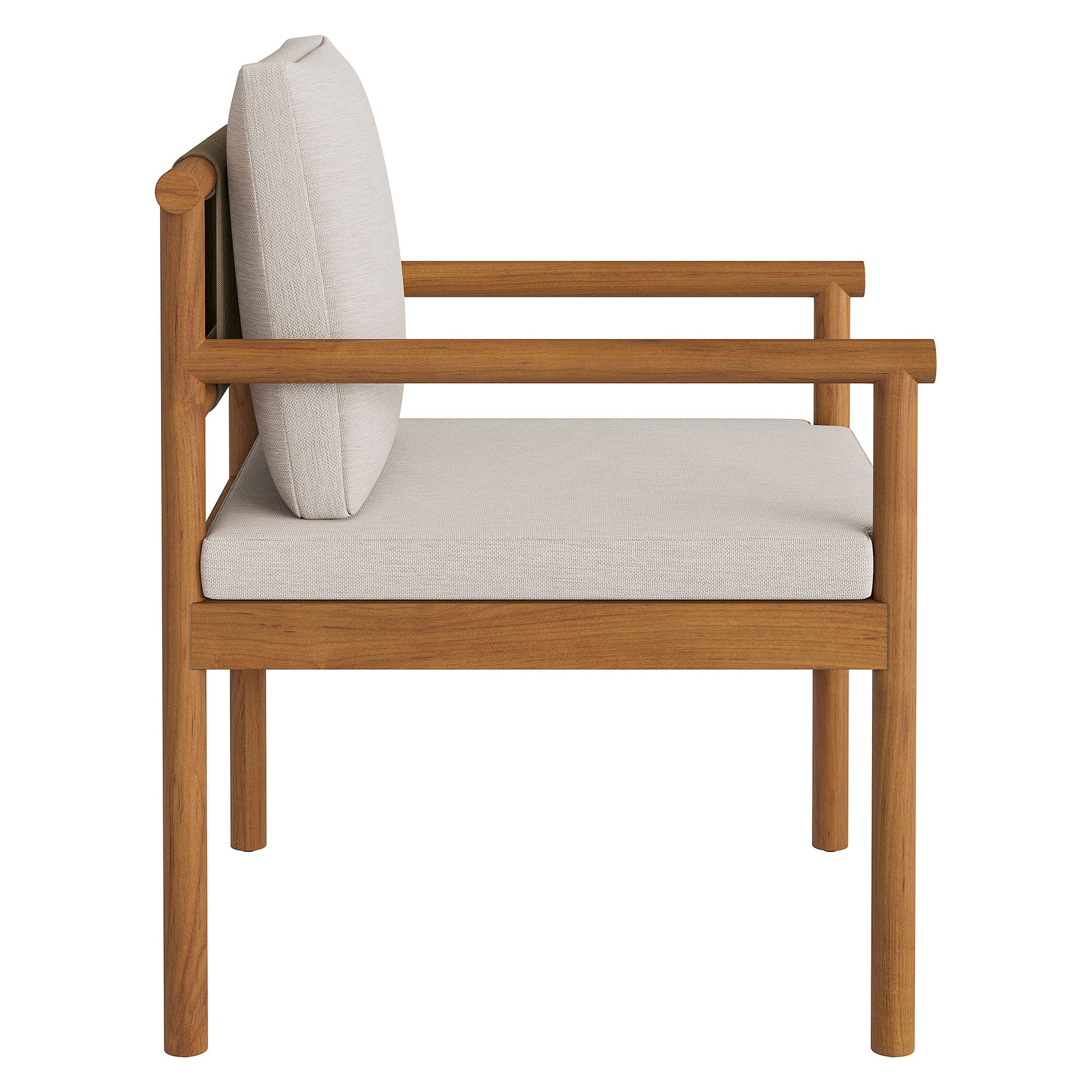 Eleni 7 Piece Outdoor Patio Teak Wood Dining Set - Natural Sail