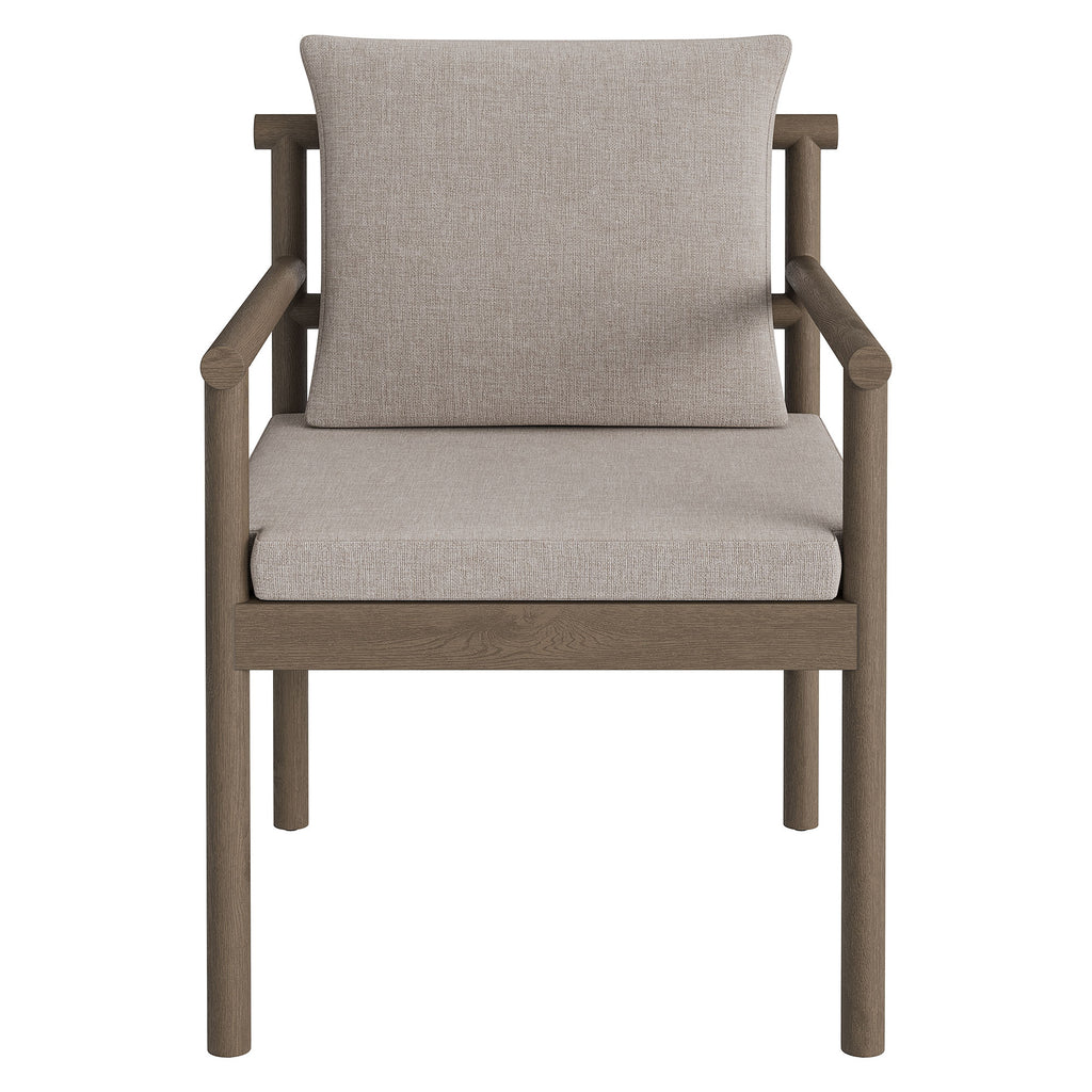 Eleni 7 Piece Outdoor Patio Teak Wood Dining Set - Weathered Gray Pebble