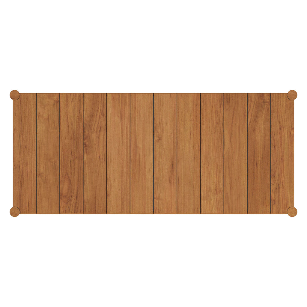 Eleni 89-Inch Outdoor Patio Teak Wood Dining Table - Natural