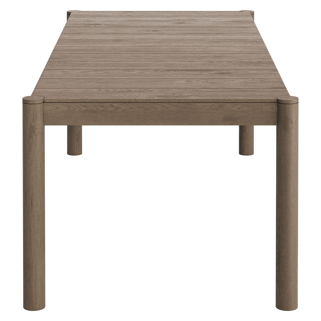 Eleni 7 Piece Outdoor Patio Teak Wood Dining Set - Weathered Gray Flint