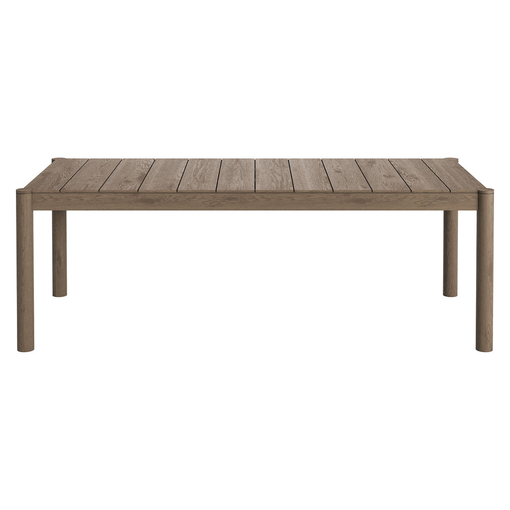 Eleni 7 Piece Outdoor Patio Teak Wood Dining Set - Weathered Gray Flint