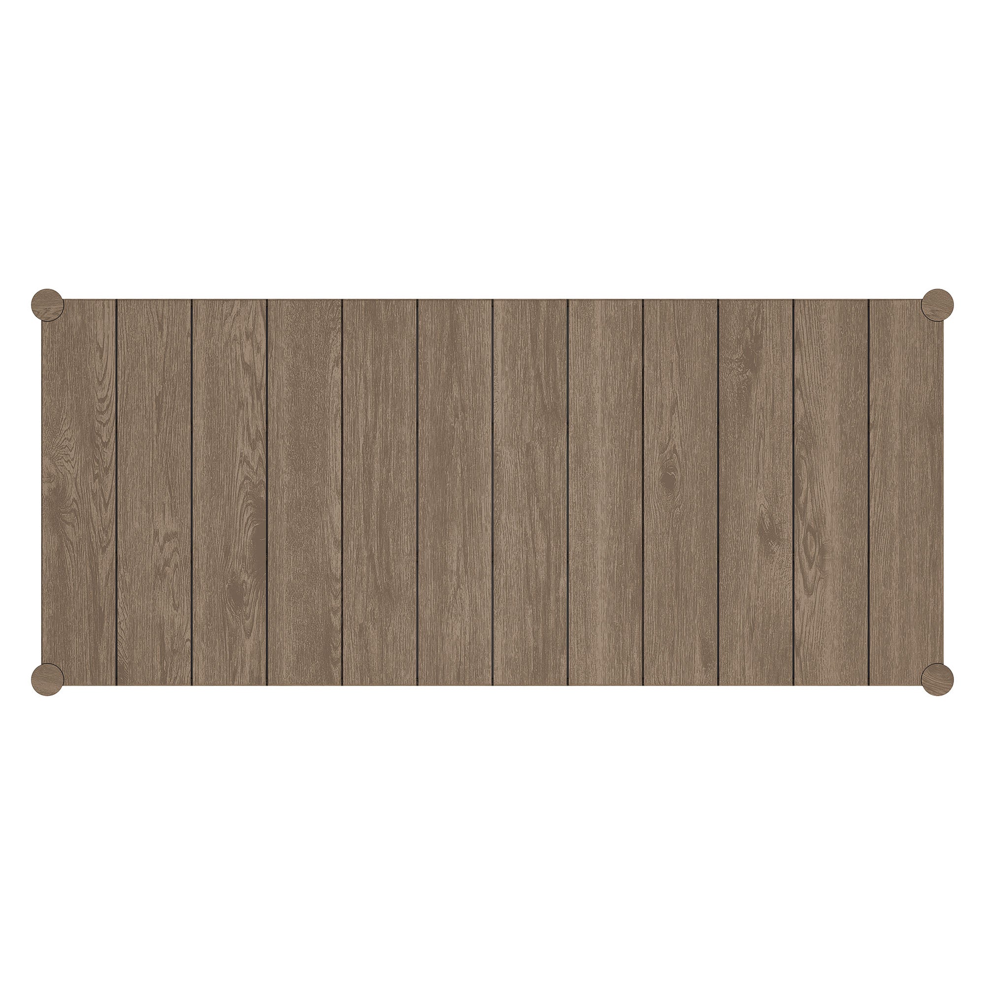 Eleni 89-Inch Outdoor Patio Teak Wood Dining Table - Weathered Gray