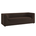 Hilda 86" Curved Back Performance Velvet Sofa - Chocolate Brown