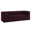 Hilda 86" Curved Back Performance Velvet Sofa - Mulberry