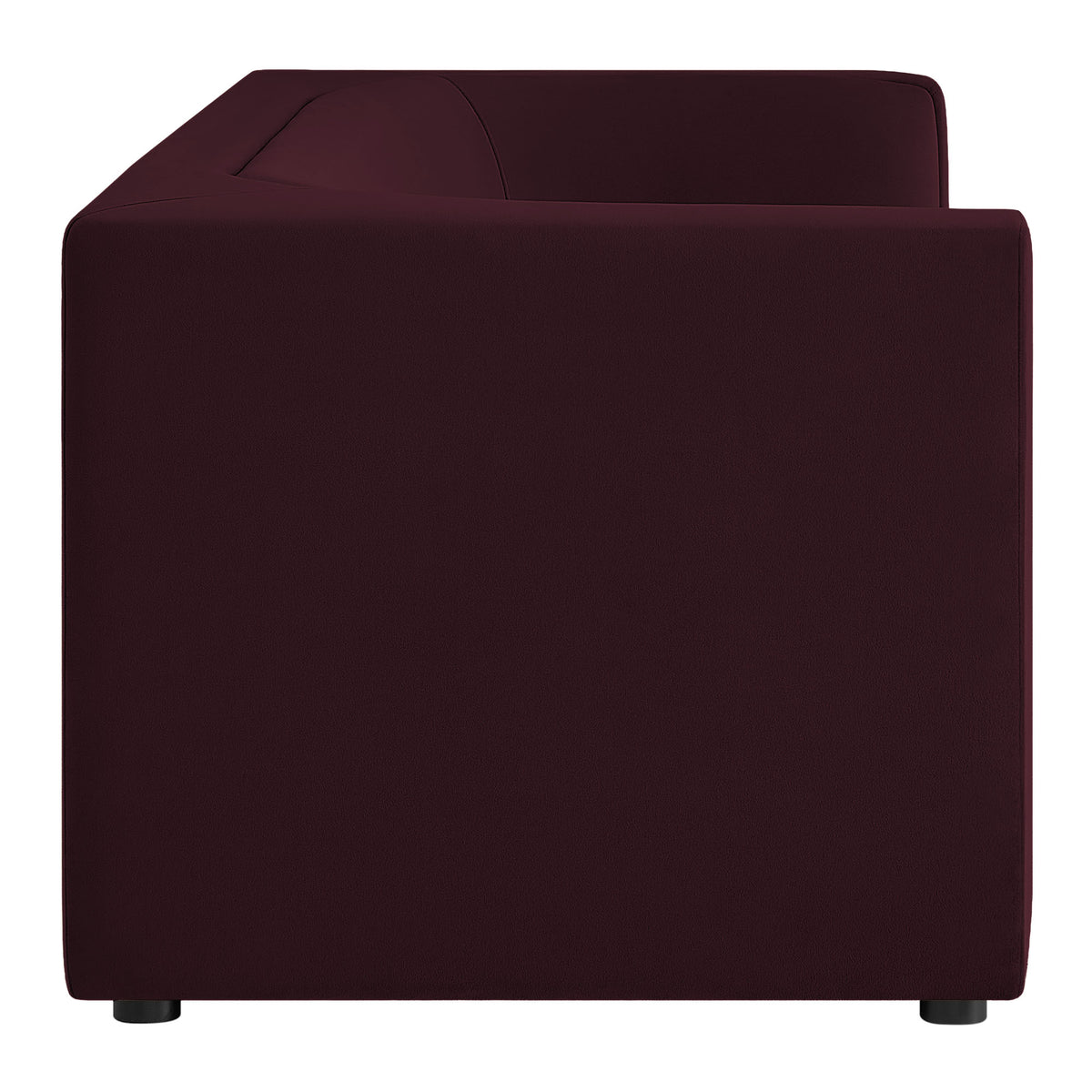 Hilda 86" Curved Back Performance Velvet Sofa - Mulberry