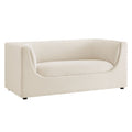 Hilda 67" Curved Back Performance Velvet Loveseat - Alabaster
