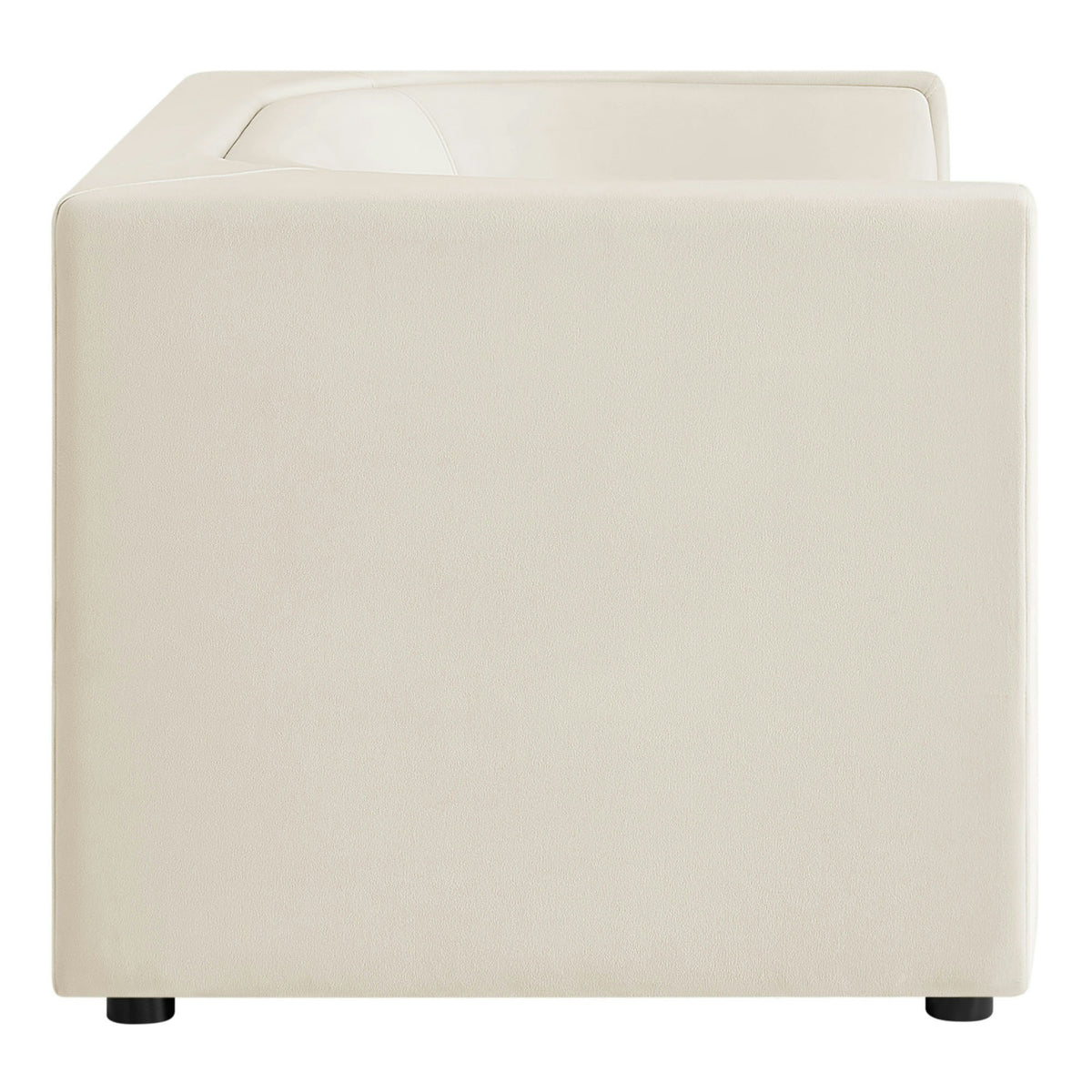 Hilda 67" Curved Back Performance Velvet Loveseat - Alabaster