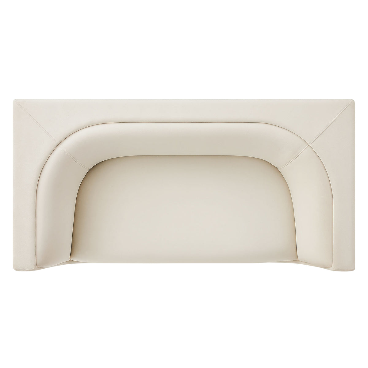 Hilda 67" Curved Back Performance Velvet Loveseat - Alabaster