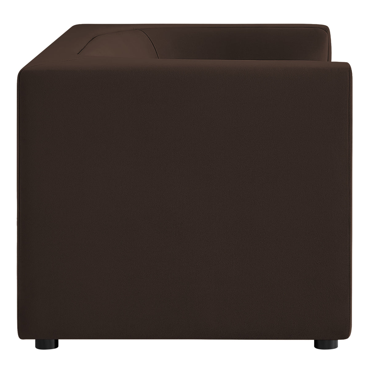 Hilda 67" Curved Back Performance Velvet Loveseat - Chocolate Brown