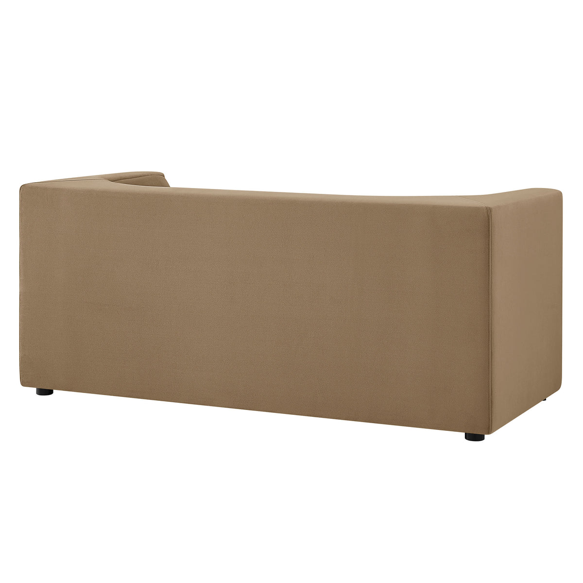 Hilda 67" Curved Back Performance Velvet Loveseat - Taupe