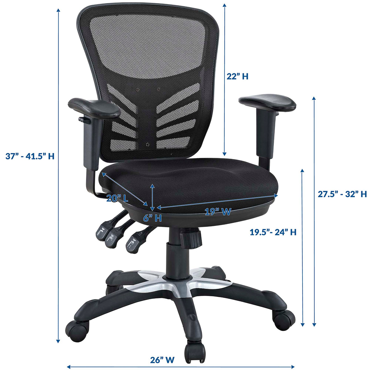 Articulate Mesh Office Chair - Black