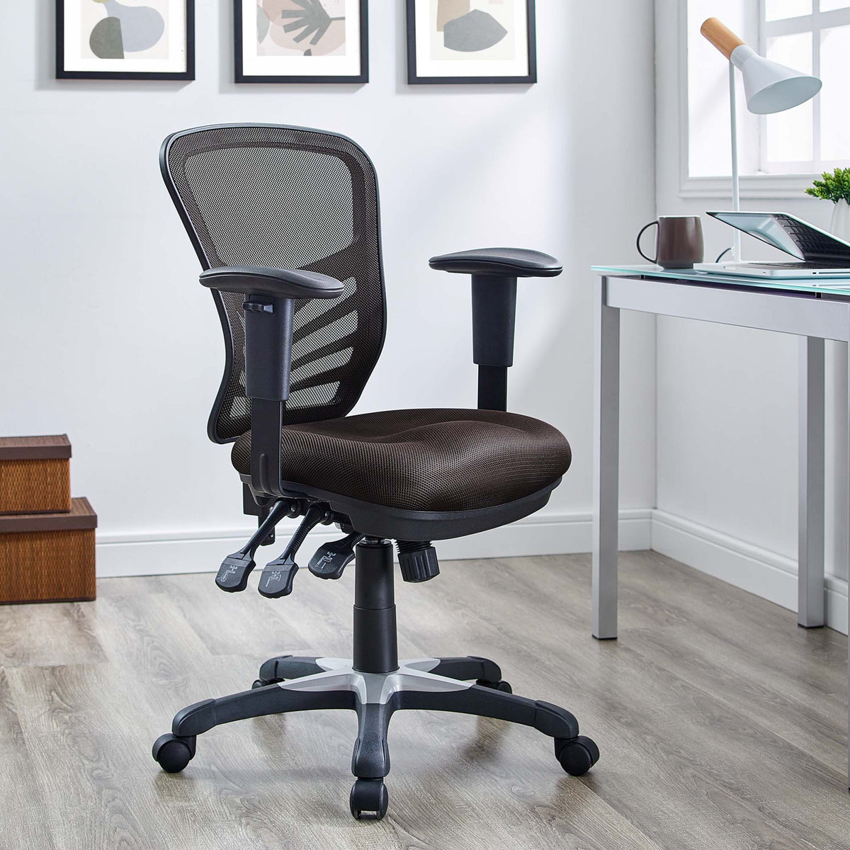 Articulate Mesh Office Chair - Brown