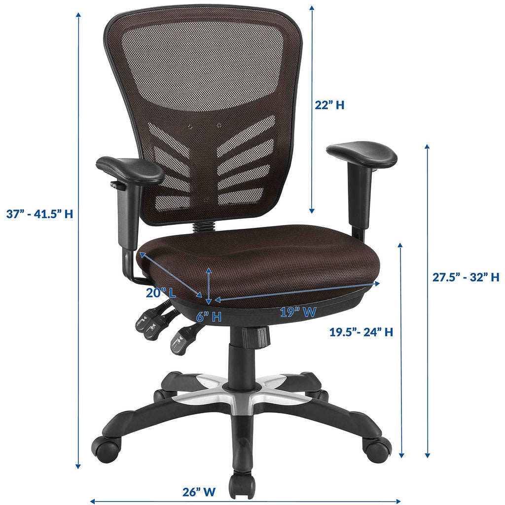 Articulate Mesh Office Chair - Brown