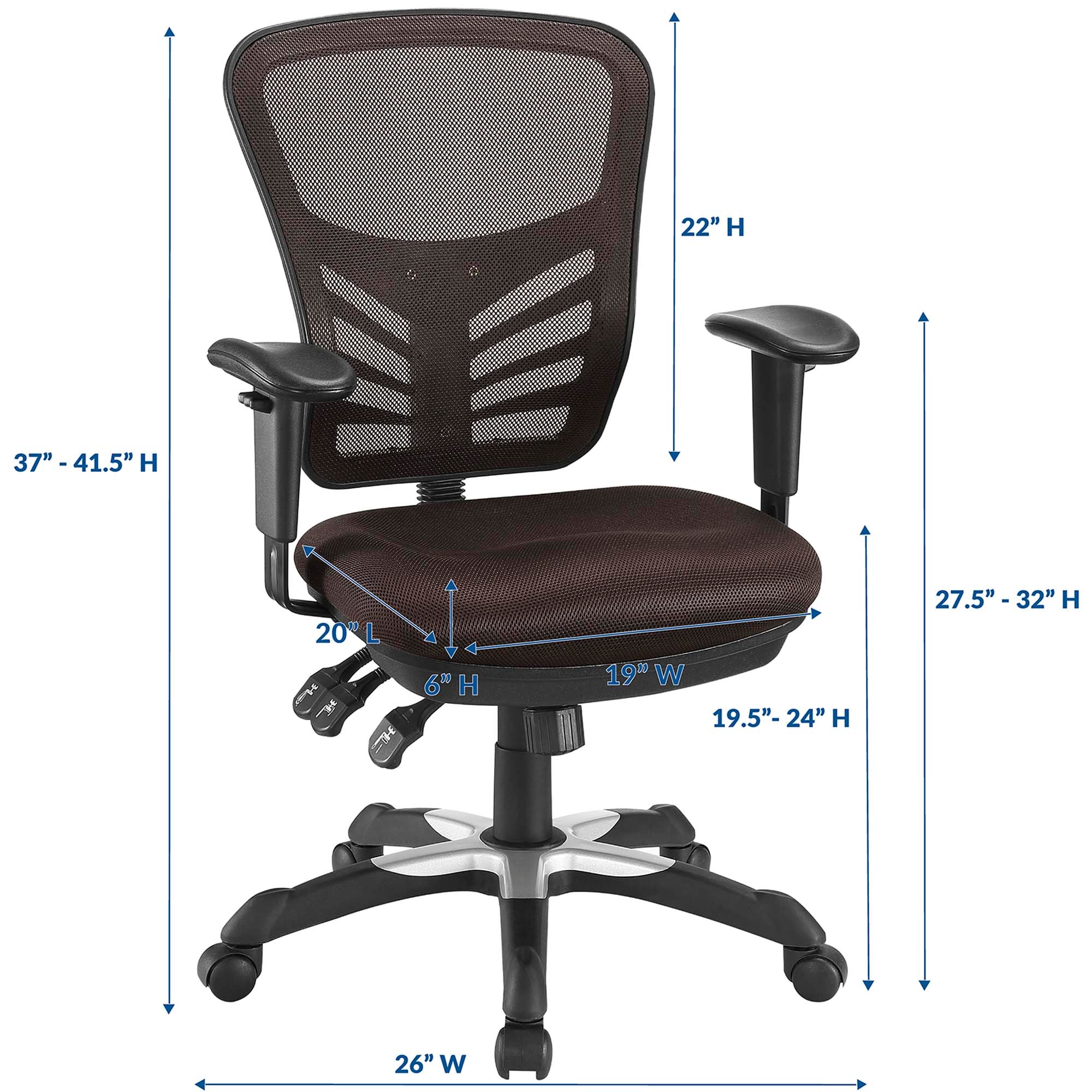 Articulate Mesh Office Chair - Brown
