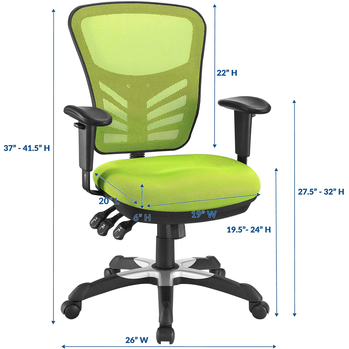Articulate Mesh Office Chair - Green