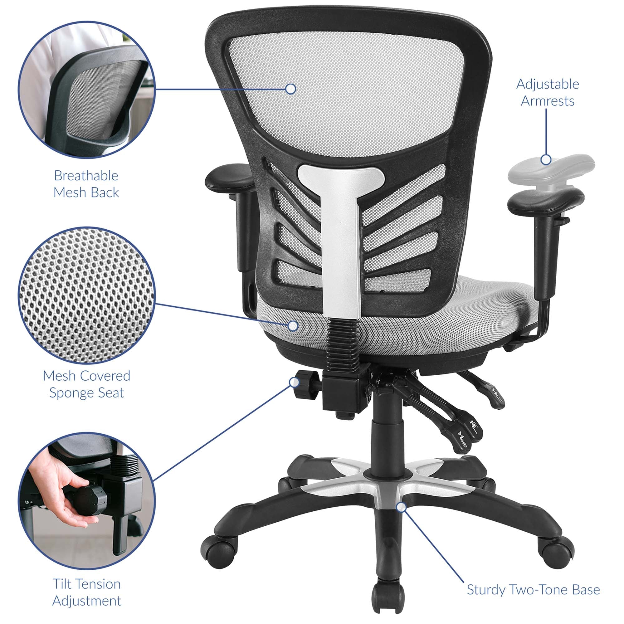 Articulate Mesh Office Chair - Gray