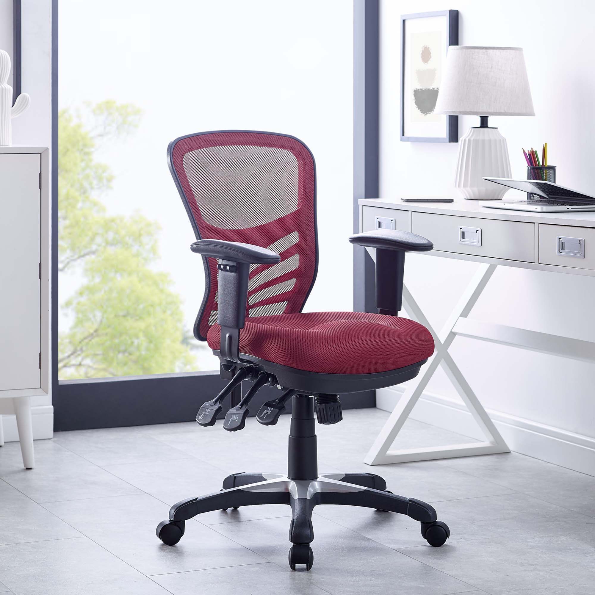 Articulate Mesh Office Chair - Red